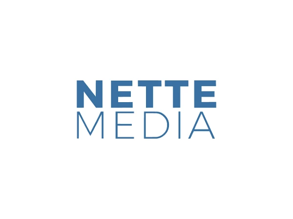 Das Bild zeigt das Logo von Nette Media, bestehend aus dem Schriftzug "NETTE" in Großbuchstaben und "MEDIA" in Großbuchstaben darunter, beide in blauer Farbe.
